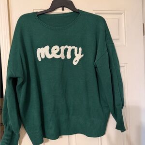 Green 'Merry' Sweater